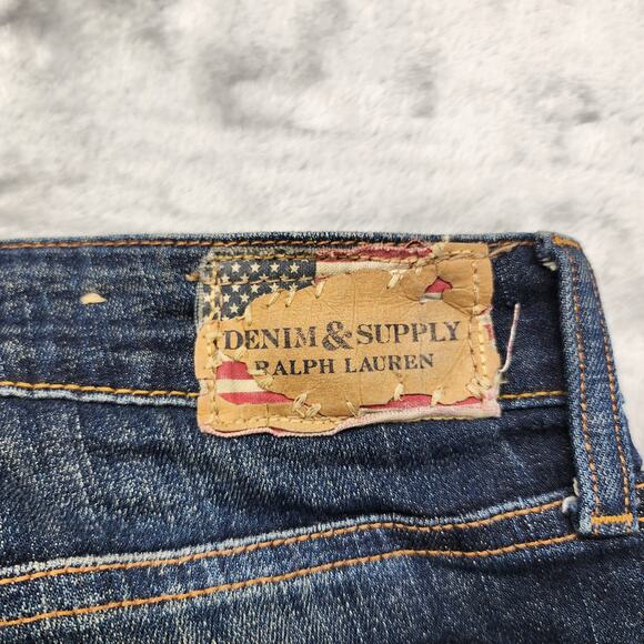 Denim Supply Ralph Lauren Jeans Mens 30/32 Blue Dark Wash Faded Straight Leg - Picture 6 of 15